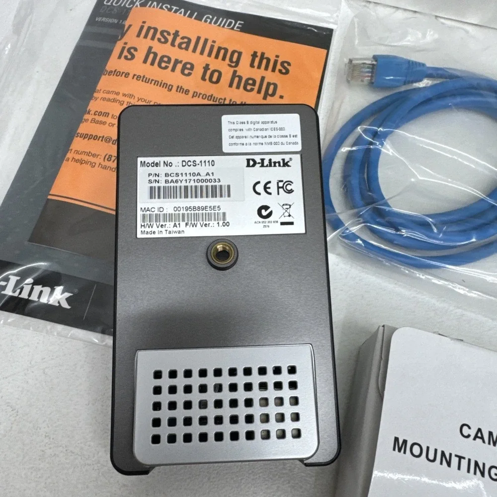 D-Link DCS-1110 10 Fast Ethernet PoE Internet Security Camera ~ Sealed